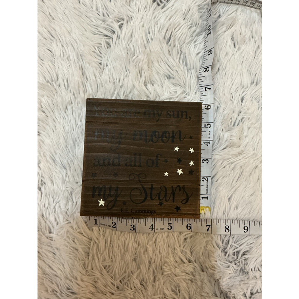 Belle Maison “You Are My Sun My Moon My Stars” Wood Wall Art Sign NWT - Picture 10 of 10